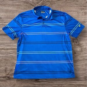 Jack Nicklaus Royal‎ Blue Striped Golf Polo Shirt Men’s Size 2XL